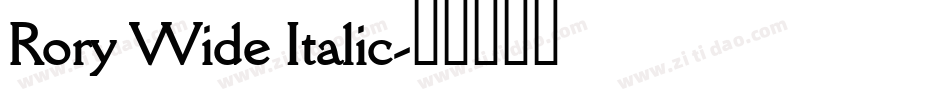 Rory Wide Italic字体转换